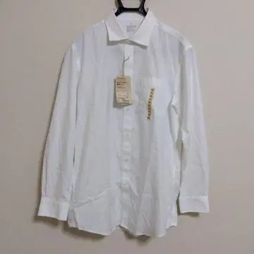 [택 포함 새상품] 무인양품 논아이론 화이트 비즈니스 긴팔 셔츠 XL