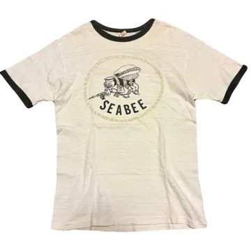 Warehouse 링거 셔츠 SEABEE 화이트/퍼플네이비