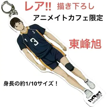 한정품 HQ 하이큐 아즈마네 아사히 애니메이트 카페 아크링 키링