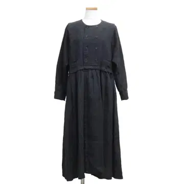 nest Robe/네스트로브 린넨 더블 브레스트 절개 원피스