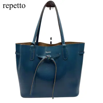 [ 새상품급 ] repetto 가죽 파우치 포함 토트백 A4 로고 숄더