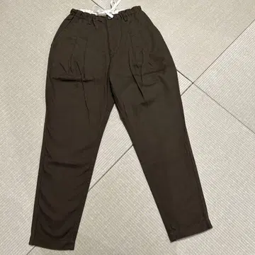 고쉬 코튼 가발지 턱 팬츠 카키 브라운 사이즈 2