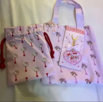 산리오 복권 마이멜로디 참 & 후지야 마이멜로디 페로페로 초코 토트