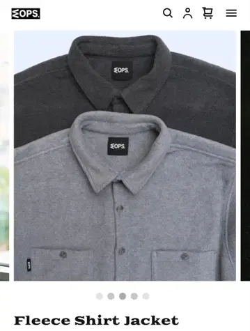 MOPS 플리스 셔츠 재킷 다크 그레이 epoch
