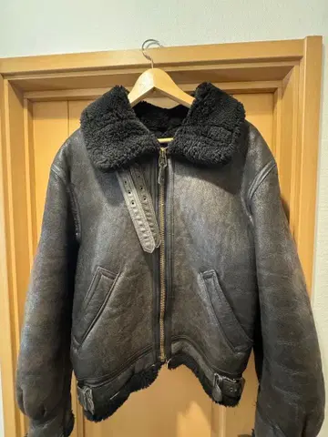 아비렉스 B-3 무스탕 플라이트 자켓 가죽 36