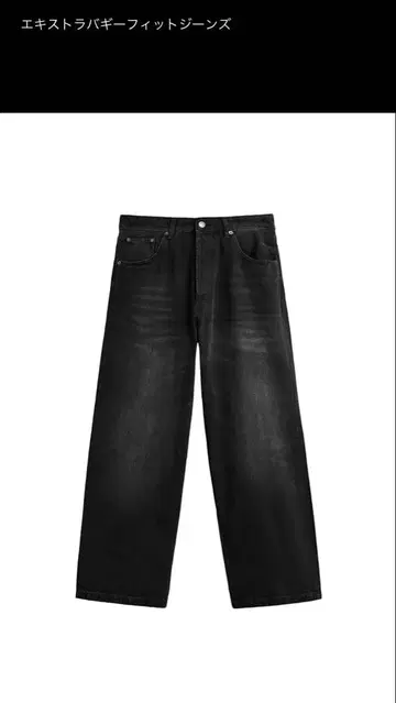 ZARA 엑스트라 배기 핏 청바지 EU36 (JP) 28 블랙