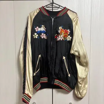 CROPPED HEADS 스카잔 후지산 벚꽃 자수 JAPAN