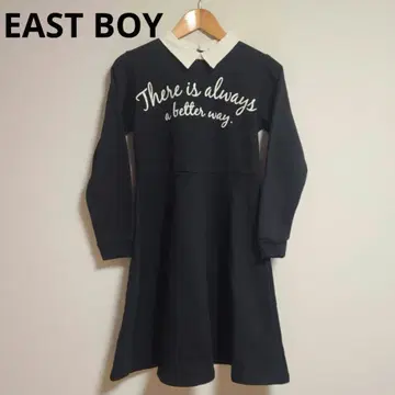 이스트 보이 맨투맨 원피스 속기모 긴팔 F 캐주얼 블랙