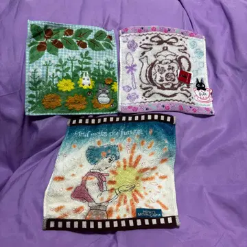 이웃집 토토로 타월 손수건 지지 동동이 공화국 하울의 움직이는 성