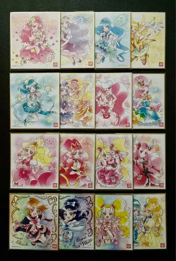프리큐어 올스타즈 색지 아트 2종 전 16개 풀컴프