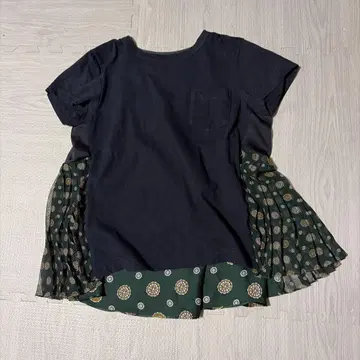 sacai 도킹 개더 티셔츠 상의 블라우스 페이즐리 사카이