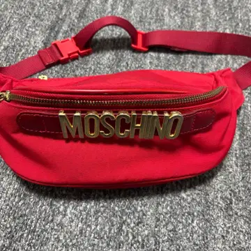 레어 MOSCHINO 모스키노 바디백 빅 로고 레드