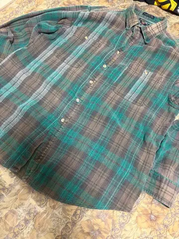 챕스 플란넬 셔츠 터콰이즈 브라운