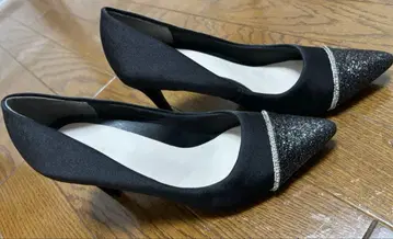 [ 협의 가능/23.5 ] 블랙 새틴 하이힐 스틸레토