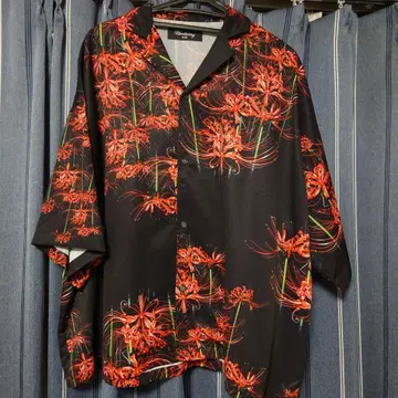 unrelaxing 올 패턴 빅 실루엣 하와이안 셔츠 피안화