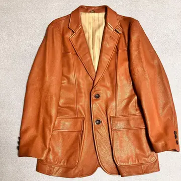 가죽 자켓 카멜 레트로 빈티지 아메카지 시티 보이