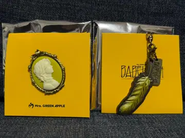 Mrs. GREEN APPLE 후지사와 료카 카메오 핀 배지 깃털 키홀더