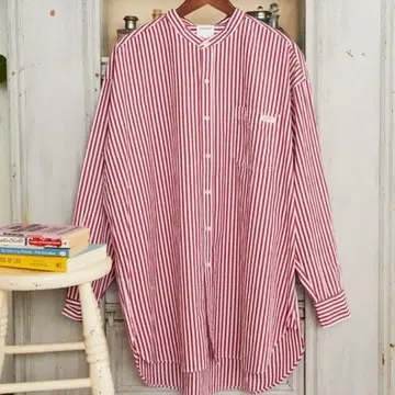 마코바 x 프릭스스토어 스트라이프 셔츠 레드 빨간색 프리