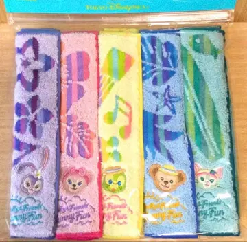 Disney 디즈니 더피 프렌즈 서니 팬 미니 타월 5개