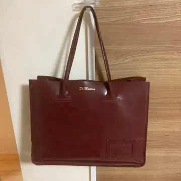 닥터마틴 가죽 토트백 버건디