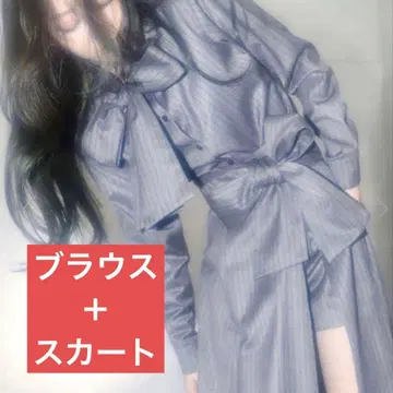 melt the lady 타이 넥 리본 블라우스 세트