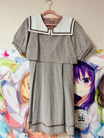 유메텐보 디어마이러브 로즈 세일러 카라 반팔 원피스 양산형