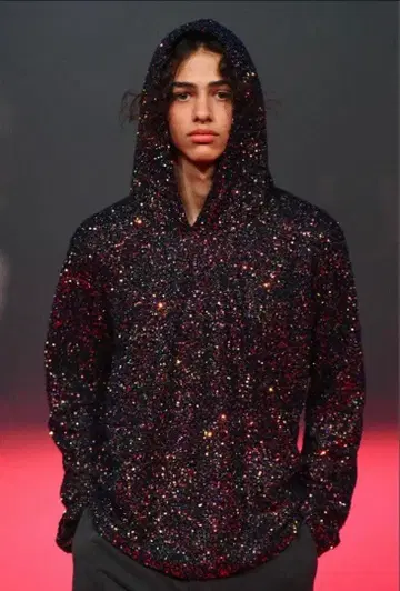 새상품급 명작 MASU disco hoodie 후드티 스팽글