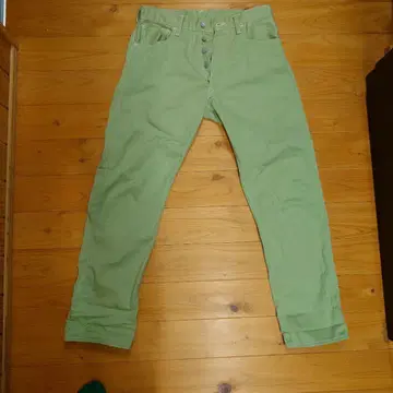 EVISU 에비수 일본제 컬러 데님 32 x 35 그린