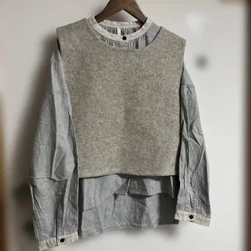 tutie 베스트와 블라우스 세트 츠치에 네스트로브 tumugu