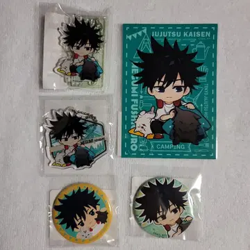 주술회전 마루쿠지 CAMPING 디오라마 키링 캔뱃지 특전 메구미