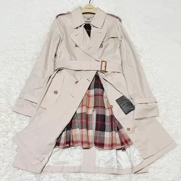 새상품급 매킨토시 런던 트렌치 하우스 체크 라이너 벨트