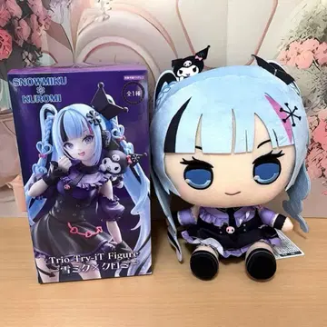 유키 미쿠 x 쿠로미 피규어 봉제 인형 세트