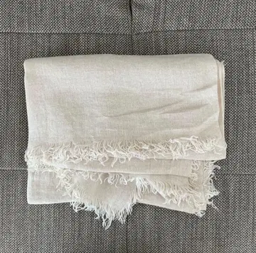 상태 좋음! 아소스 메레 대형 린넨 스톨/프린지 베이지