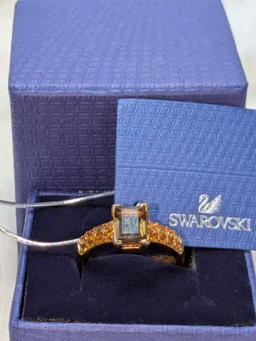 Swarovski 스모키 쿼츠 칵테일 반지 15호