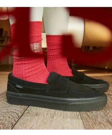 미사용 새상품 VANS 반스 로퍼 V196CFCN 스웨이드 블랙 27.5