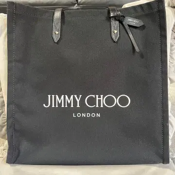 JIMMY CHOO 지미추 캔버스 로고 토트 백