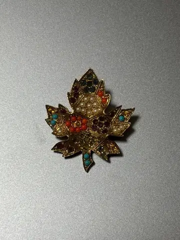 [ 레어 ] D'ORLAN 돌란 빈티지 브로치 메이플 리프 단풍