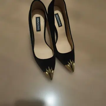 스웨이드 양가죽 하이힐 펌프스 BENATITE 블랙