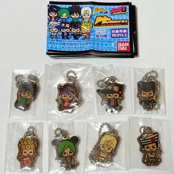 죠죠의 기묘한 메탈 플레이트 키체인 전종 세트 컴플리트 8종