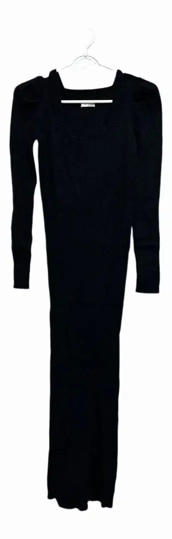 2WAY 스퀘어넥 니트 롱 원피스 GYDA 블랙