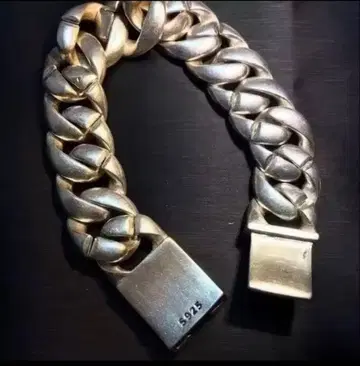 멕시칸 실버 체인 팔찌 키헤이 체인 무게 63g 길이 23cm