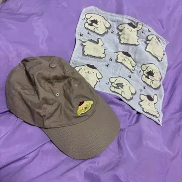 폼폼푸딩 산리오 퓨로랜드 캡 모자 거즈 손수건