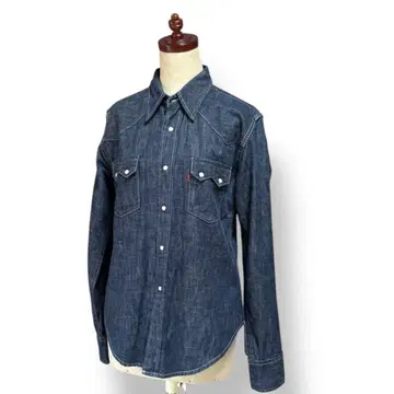 빈티지 리바이스 데님 웨스턴 셔츠 홍콩제 90s 여성용