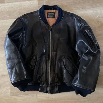 AVIREX 아비렉스 MA-1 레더 플라이트 자켓 봄버 자켓