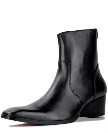 OSSTONE 사이드 지퍼 힐 부츠 첼시