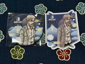 진격의 거인 히타 페스티벌 캔뱃지 스티커 네이비 블루 지크 세트 판매