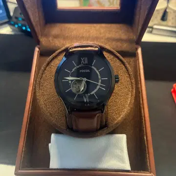 FOSSIL BQM2651 기계식 자동 와인딩 가죽 시계