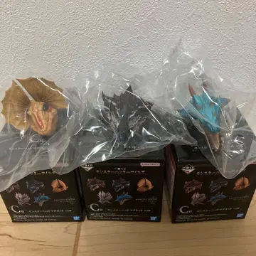 몬스터 헌터 제일복권 몬스터 헤드 마그넷 C상 3종 세트