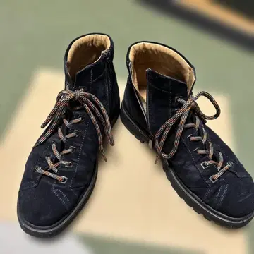 [새상품급] 산토니 마운틴 부츠 스웨이드 네이비 8 지퍼 포함