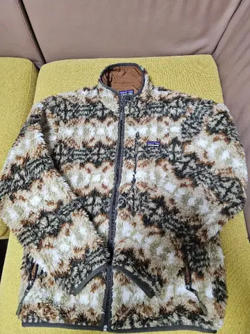 Patagonia 레트로X 가디건 패턴 브라운 플리스 자켓